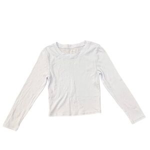 American Eagle Light Blue Knit Cropped Top Long Sleeve Size XS NWOT Lightweight‎